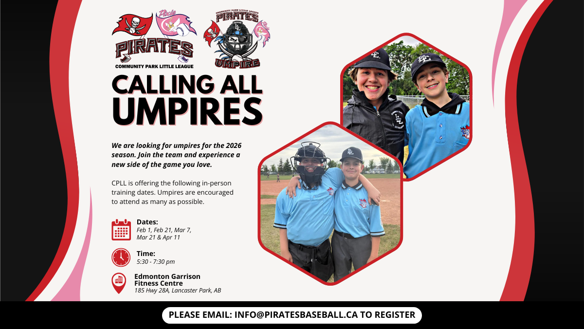 2026 Edmonton CPLL Umpires Training Dates